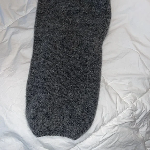 Christian Dior gray color block sweater full puff sleeve M angora